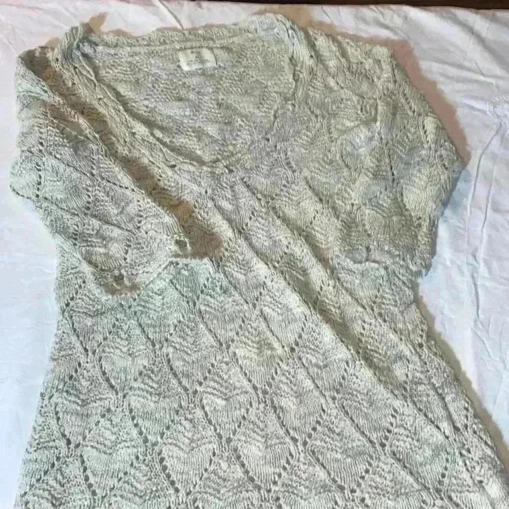 Pins & Needles Urban Outfitters cotton crocheted v neck sweater